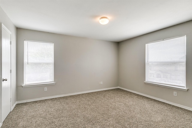 spare room featuring carpet flooring