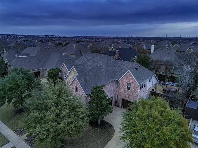 birds eye view of property featuring a residential view