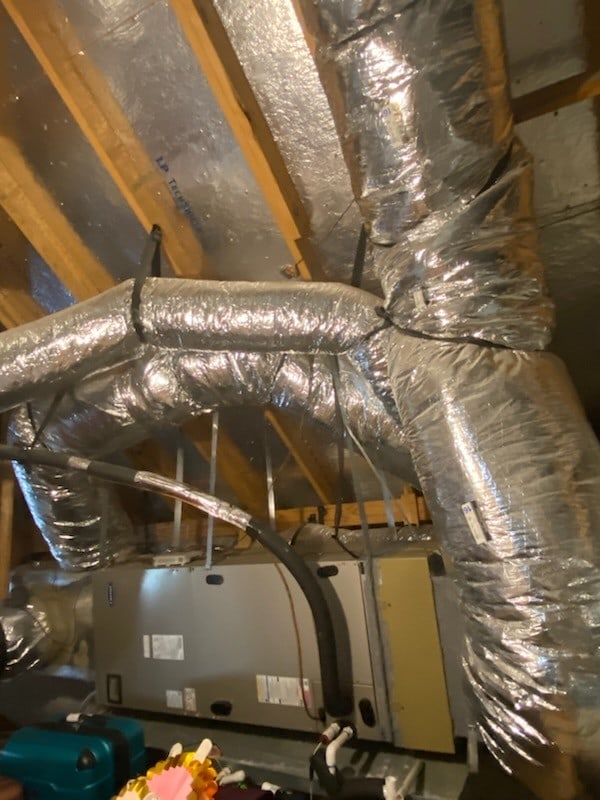 view of unfinished attic