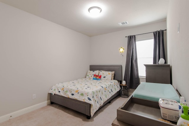 view of carpeted bedroom