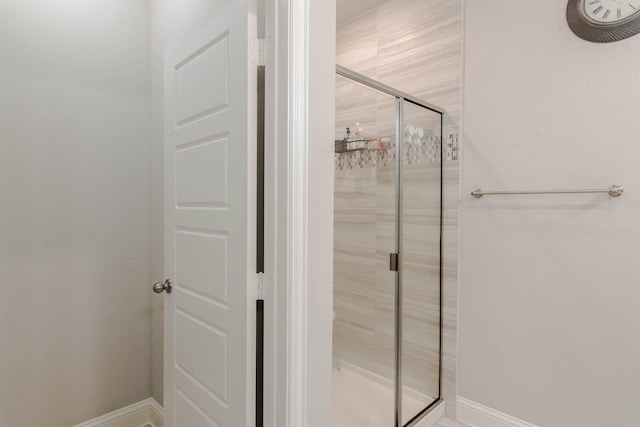 bathroom featuring walk in shower