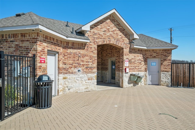 view of front of property with fence