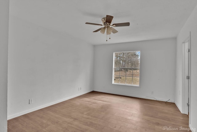 10553 White Oak Dr, Keithville, LA 71047 - unfurnished bedroom with light hardwood / wood-style floors and ceiling fan