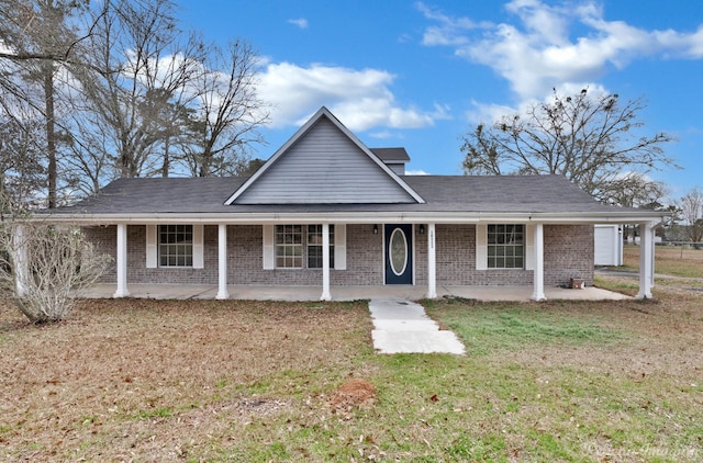 10553 White Oak Dr, Keithville, LA 71047 - view of front of home with a porch and a front lawn