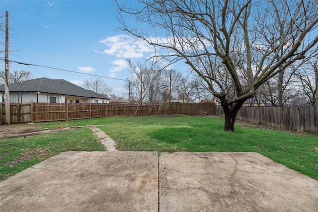 view of yard featuring a patio