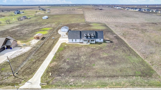 drone / aerial view featuring a rural view