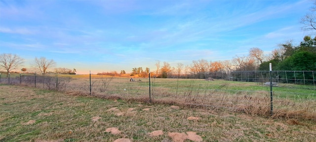 view of yard featuring a rural view