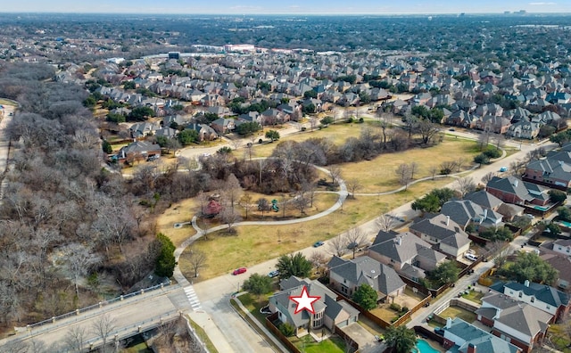 bird's eye view featuring a residential view