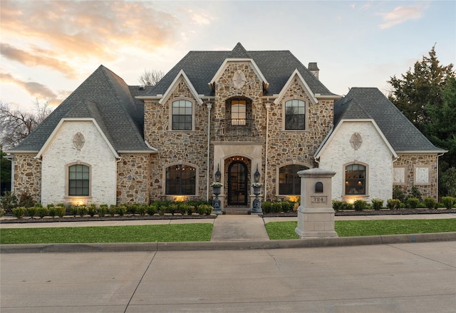 view of french country style house