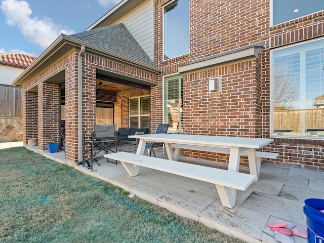 view of patio / terrace with outdoor lounge area