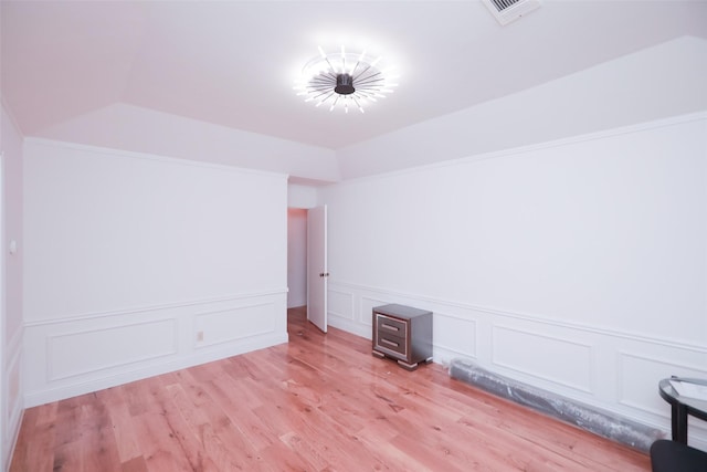 interior space with light hardwood / wood-style flooring