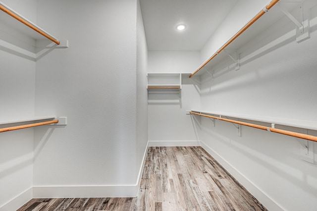 spacious closet featuring wood finished floors