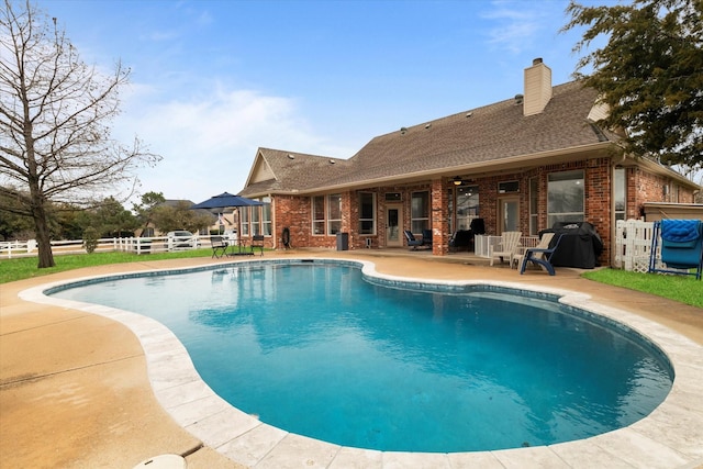 view of pool with a patio