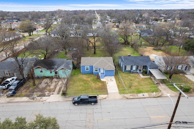 drone / aerial view with a residential view