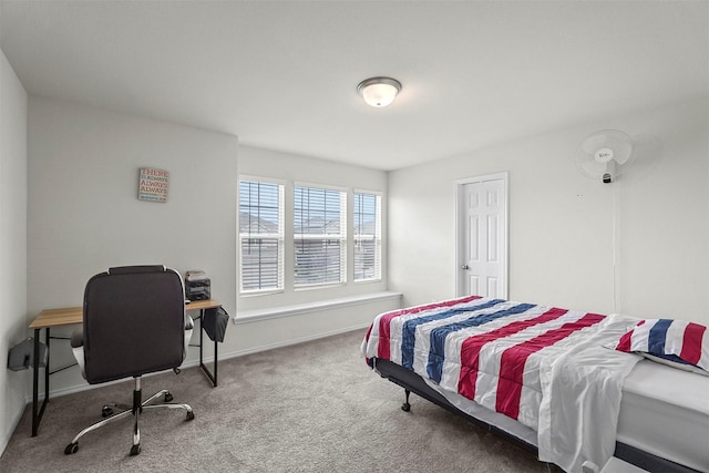 view of carpeted bedroom