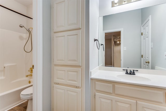 1230 Wooded Trl, Hurst, TX 76053 - full bath featuring vanity, toilet, and shower / washtub combination