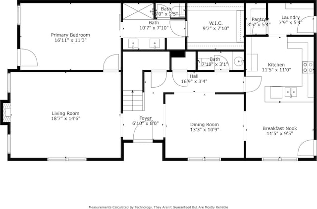 1230 Wooded Trl, Hurst, TX 76053 - home floor plan