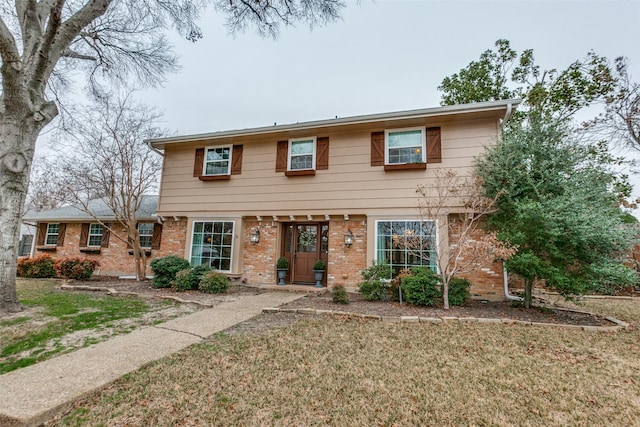 view of front of property with a front yard