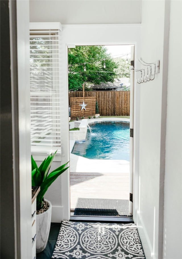 doorway featuring tile patterned floors