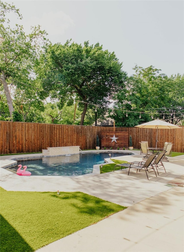 view of pool with a patio