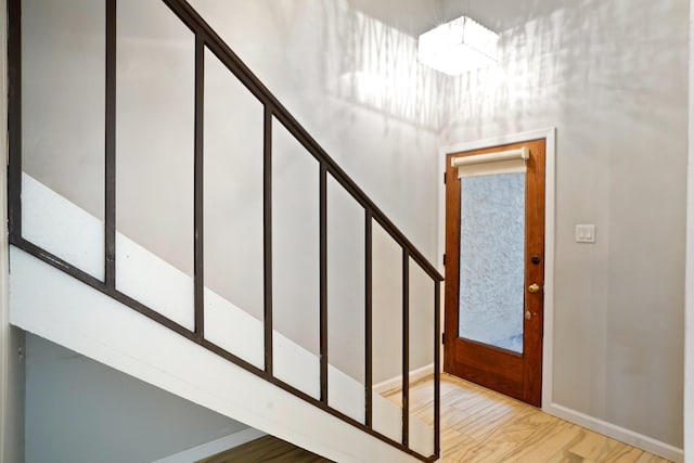 entryway featuring light wood-type flooring