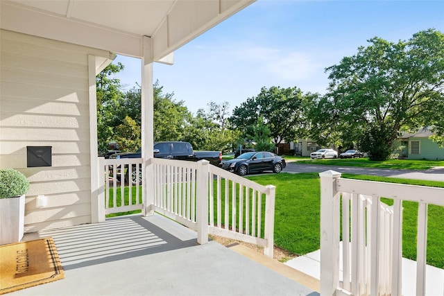 view of patio with covered porch