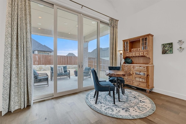 interior space featuring hardwood / wood-style flooring