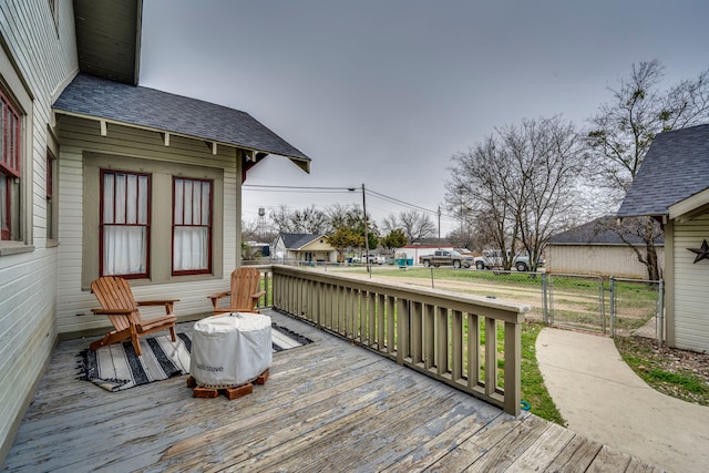 view of wooden terrace