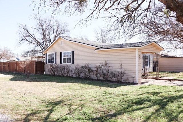 view of property exterior featuring a yard