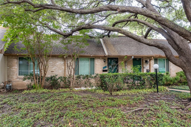 view of single story home