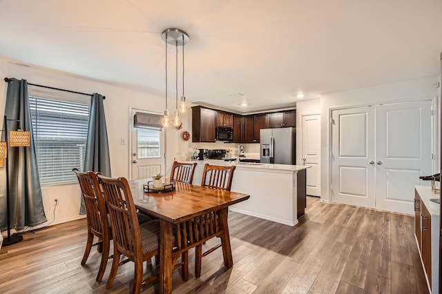 dining room featuring hardwood / wood-style floors