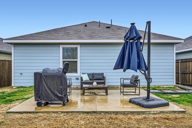 exterior space with outdoor lounge area