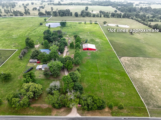 drone / aerial view featuring a rural view