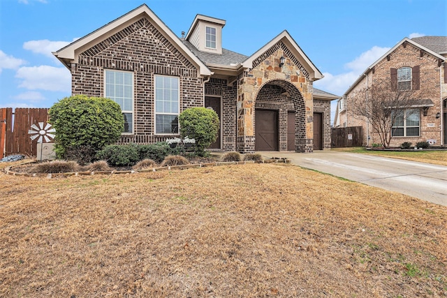 view of front property with a front lawn