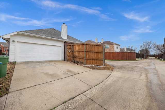 view of home's exterior featuring a garage