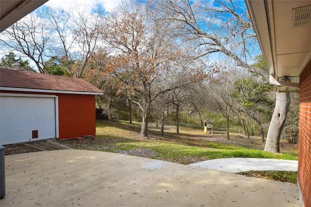 view of yard with a playground