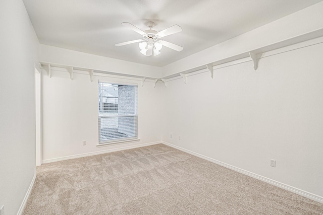 4781 Joe Wilson Rd, Midlothian, TX 76065 - empty room with light colored carpet, ceiling fan, and baseboards