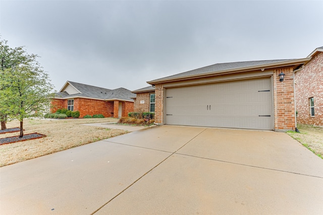 single story home featuring a garage