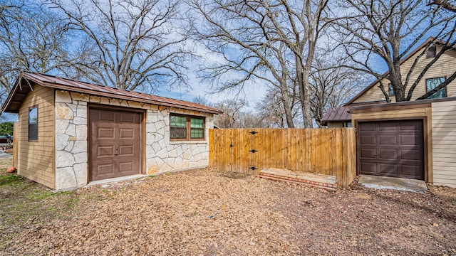 view of outdoor structure featuring a garage