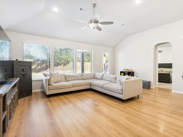 2019 Atlantic Ave, Anna, TX 75409 - living area with ceiling fan, a wealth of natural light, and light wood-style flooring