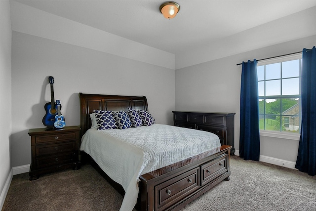 bedroom with carpet