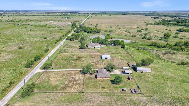 bird's eye view with a rural view