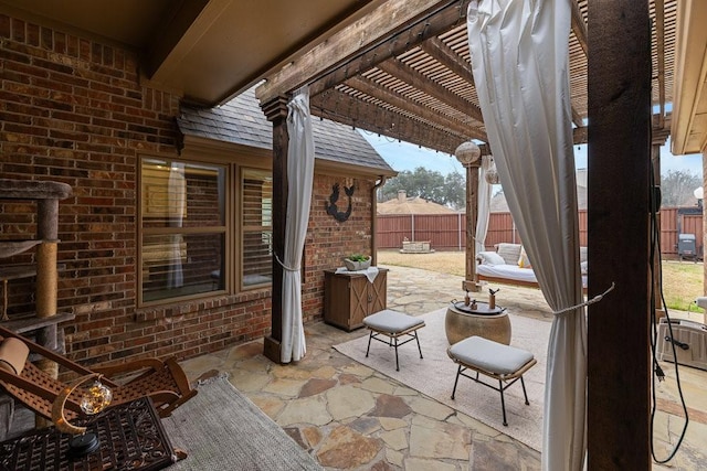 view of patio / terrace with a pergola