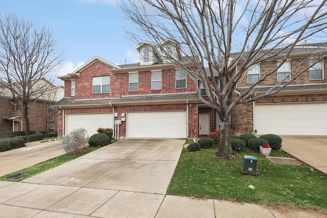 view of property featuring a garage