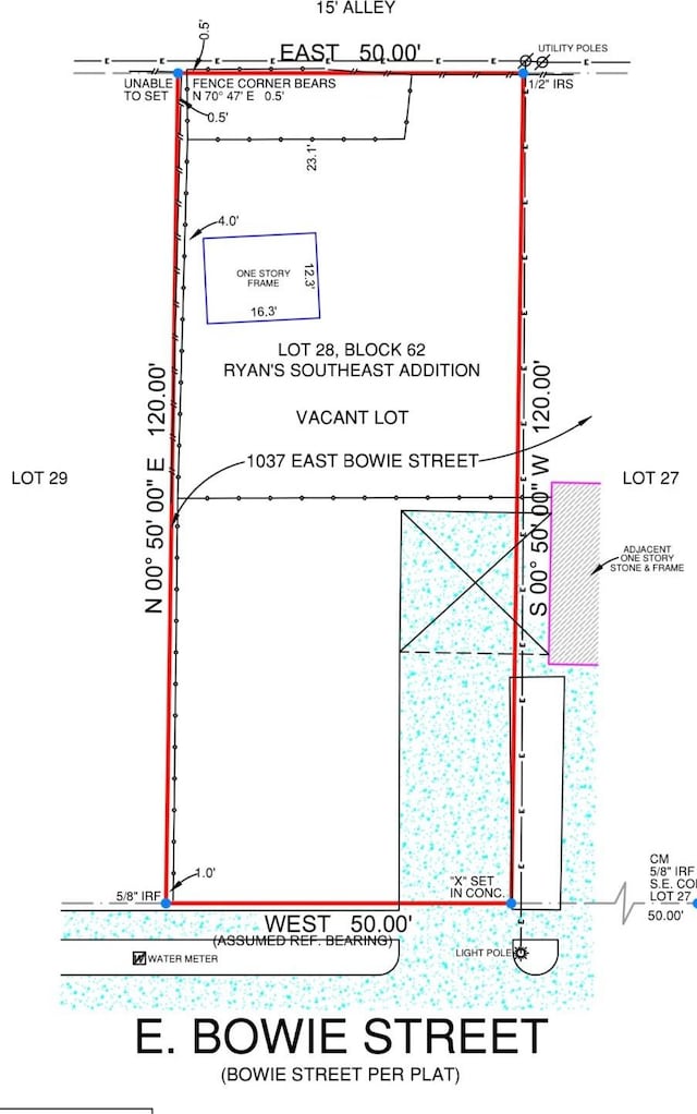 1033 E Bowie St, Fort Worth TX, 76104 land for sale