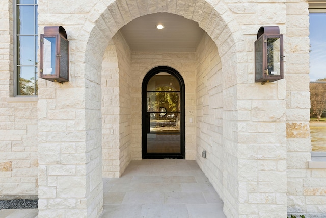 view of doorway to property