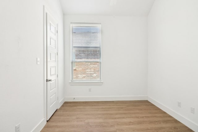 empty room featuring light hardwood / wood-style flooring