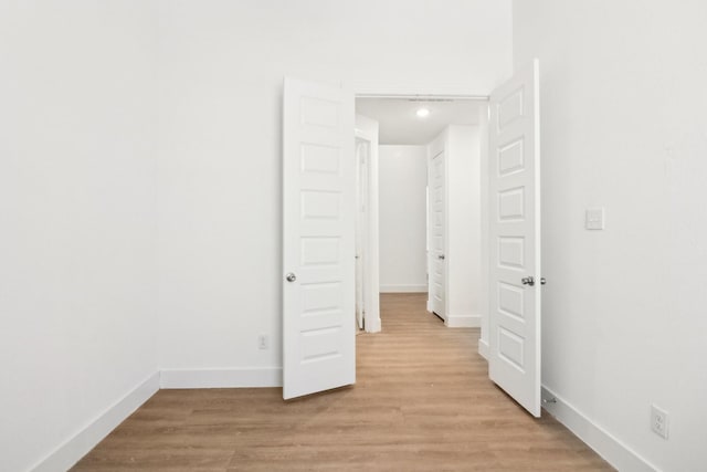 interior space with light hardwood / wood-style floors