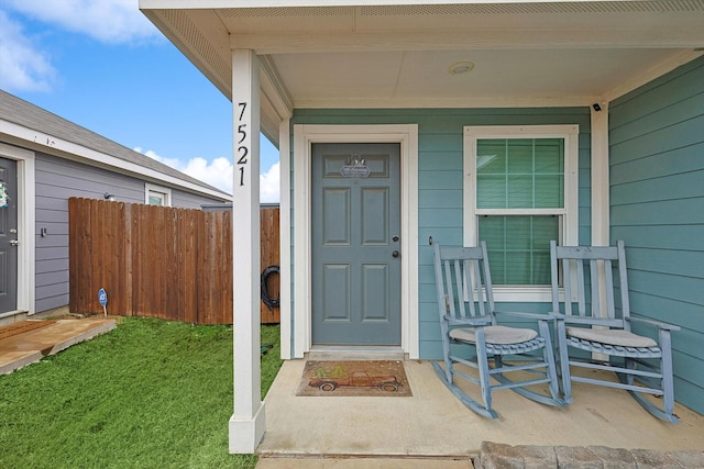 view of doorway to property