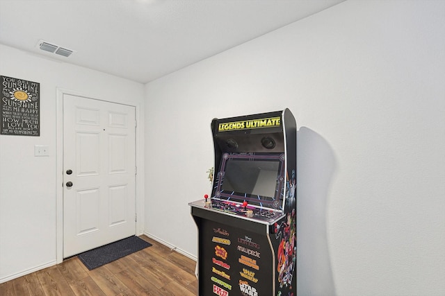 interior space with wood-type flooring